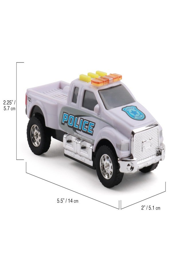 Mighty Fleet Toughest Minis 5" Sheriff Cruiser Truck Toy w/Lights & Sounds, Realistic Design & Batteries Included - Age 3+ - Image 5